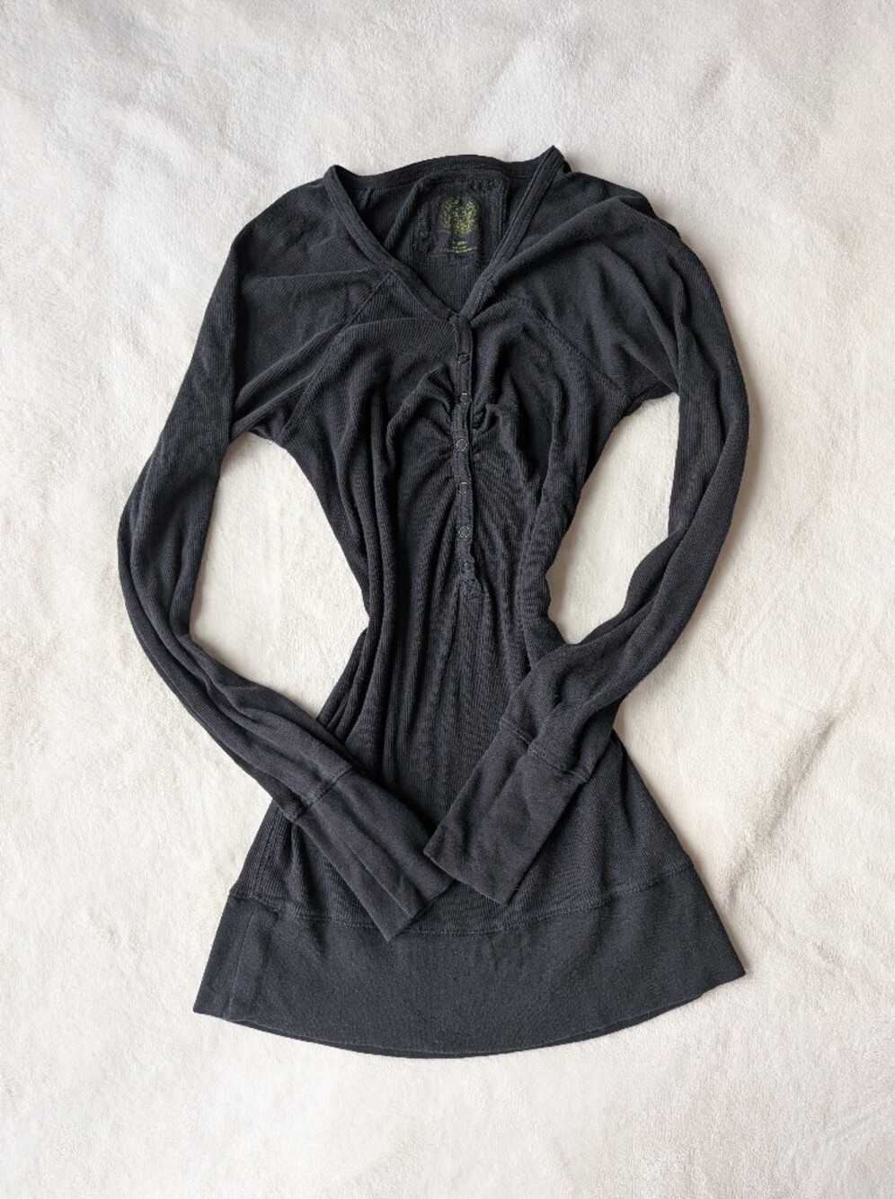 Vintage Black Button Up Top